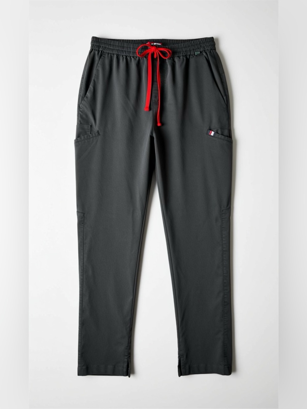 Mediclo brand - Black Scrub Pants - Red and White Accents - Women’s M